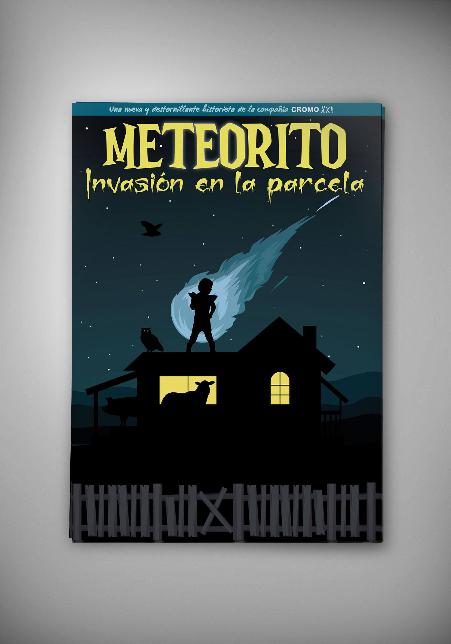 Cartel de Meteorito, invasión en la parcela